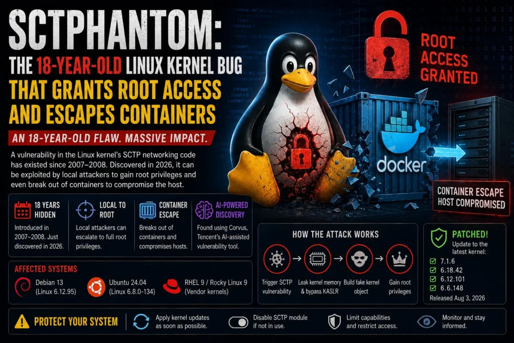 sctphantom linux kernel vulnerability explained